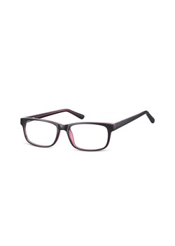 Okulary Zerówki klasyczne oprawki Sunoptic CP154F czarno-jasnopurpurowe ze sklepu Stylion w kategorii Okulary zerówki męskie - zdjęcie 107787780