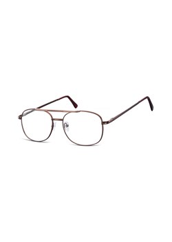 Pilotki zerówki Okulary Oprawki metalowe korekcyjne brązowe 792D ze sklepu Stylion w kategorii Okulary zerówki męskie - zdjęcie 107789913
