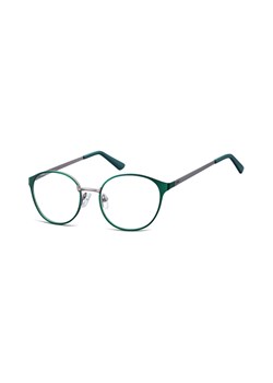 Oprawki okularowe kocie oczy damskie stalowe Sunoptic 941D zielono-grafitowe ze sklepu Stylion w kategorii Okulary korekcyjne damskie - zdjęcie 107789973