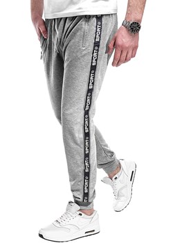 joggery dresowe NH251 - szare ze sklepu Risardi w kategorii Spodnie męskie - zdjęcie 107810190