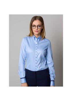 Błękitna bluzka z kontrastami ze sklepu Willsoor w kategorii Koszule damskie - zdjęcie 107851450