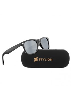 Przeciwsłoneczne czarne okulary polaryzacyjne STL-01C1 ze sklepu Stylion w kategorii Okulary przeciwsłoneczne damskie - zdjęcie 107969221