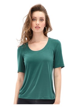 Zielony t-shirt damski Potis & Verso Lora ze sklepu Eye For Fashion w kategorii Bluzki damskie - zdjęcie 108159741