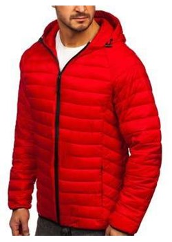 Czerwona pikowana kurtka przejściowa męska Denley 13021 ze sklepu Denley w kategorii Kurtki męskie - zdjęcie 108560014