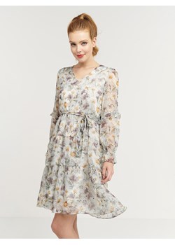 Sukienka midi szyfonowa w kwiaty Smashed Lemon 21019-520-100 ze sklepu Eye For Fashion w kategorii Sukienki - zdjęcie 108573114