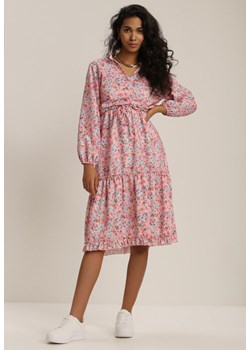 Różowa Sukienka Savalia ze sklepu Renee odzież w kategorii Sukienki - zdjęcie 108573491