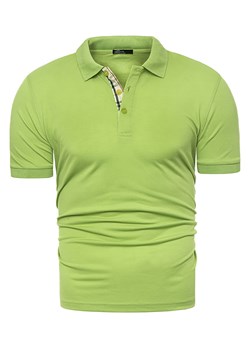 koszulka polo YP312 - zielona ze sklepu Risardi w kategorii T-shirty męskie - zdjęcie 108695544