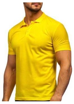 Żółta koszulka polo męska Denley GD02 ze sklepu Denley w kategorii T-shirty męskie - zdjęcie 108699674