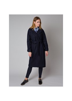 Granatowy płaszcz damski ze sklepu Willsoor w kategorii Płaszcze damskie - zdjęcie 108754650