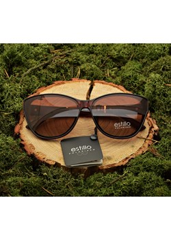 Damskie okulary przeciwsłoneczne polaryzacyjne brązowe EST-05A ze sklepu Stylion w kategorii Okulary przeciwsłoneczne damskie - zdjęcie 108774483