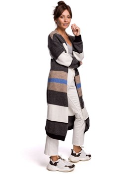 BK055 Kardigan w pasy - model 1 ze sklepu Świat Bielizny w kategorii Swetry damskie - zdjęcie 108949503