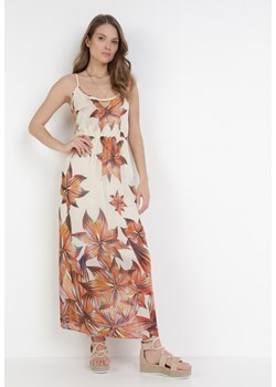 Kremowa Sukienka Thelephila ze sklepu Born2be Odzież w kategorii Sukienki - zdjęcie 109005052