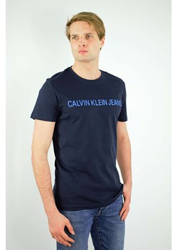 t-shirt męski calvin klein jeans granatowy ze sklepu Royal Shop w kategorii T-shirty męskie - zdjęcie 109142181