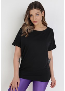 Czarny T-shirt Ammi ze sklepu Born2be Odzież w kategorii Bluzki damskie - zdjęcie 109284673
