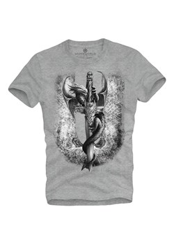 T-shirt męski UNDERWORLD Dragon szary ze sklepu morillo w kategorii T-shirty męskie - zdjęcie 109286022