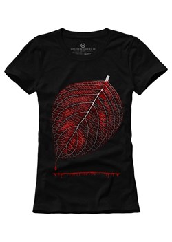 T-shirt damski UNDERWORLD Leaf czarny ze sklepu morillo w kategorii Bluzki damskie - zdjęcie 109286672