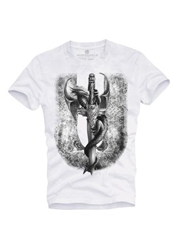 T-shirt męski UNDERWORLD Dragon biały ze sklepu morillo w kategorii T-shirty męskie - zdjęcie 109286903
