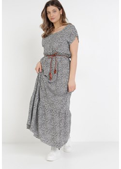 Czarno-Biała Sukienka Pherephine ze sklepu Born2be Odzież w kategorii Sukienki - zdjęcie 109843191
