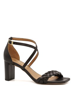Czarne skórzane sandały z warkoczem 119P ze sklepu NESCIOR w kategorii Sandały damskie - zdjęcie 110081744