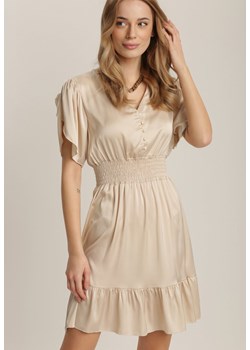 Beżowa Sukienka Anthenia ze sklepu Renee odzież w kategorii Sukienki - zdjęcie 110281891