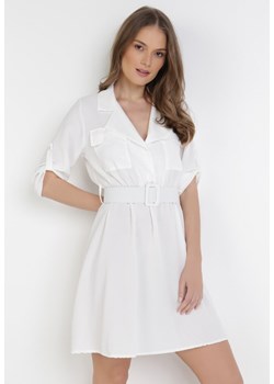 Biała Sukienka Axiphoesa ze sklepu Born2be Odzież w kategorii Sukienki - zdjęcie 110433912