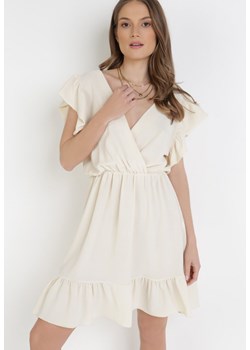 Jasnobeżowa Sukienka Astriax ze sklepu Born2be Odzież w kategorii Sukienki - zdjęcie 110433924
