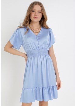 Niebieska Sukienka Daphniphe ze sklepu Born2be Odzież w kategorii Sukienki - zdjęcie 110519873