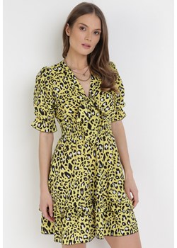 Żółta Sukienka Xyllyn ze sklepu Born2be Odzież w kategorii Sukienki - zdjęcie 110519933
