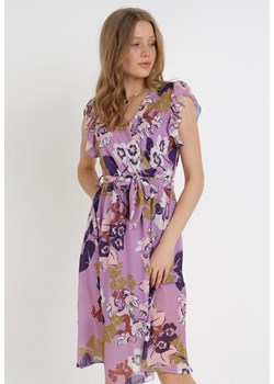 Fioletowa Sukienka Xenvyn ze sklepu Born2be Odzież w kategorii Sukienki - zdjęcie 110519963