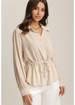 Jasnobeżowa Koszula Cormorn ze sklepu Renee odzież w kategorii Koszule damskie - zdjęcie 110605382