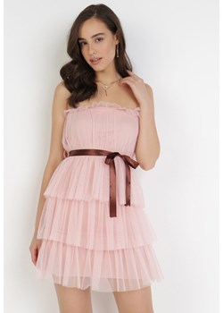 Różowa Sukienka Moldorise ze sklepu Born2be Odzież w kategorii Sukienki - zdjęcie 110807334