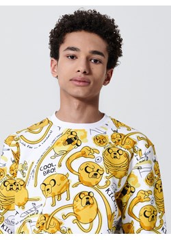 Cropp - Bluza z nadrukiem Adventure Time - biały ze sklepu Cropp w kategorii Bluzy męskie - zdjęcie 110891251