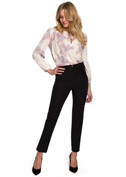 K093 Spodnie z rozcięciami z tyłu - czarne ze sklepu Świat Bielizny w kategorii Spodnie damskie - zdjęcie 110916650