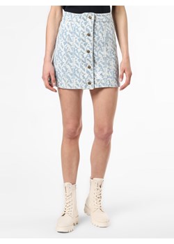 Karl Kani - Jeansowa spódnica damska, biały|wielokolorowy|niebieski
