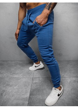 Spodnie dresowe męskie niebieskie OZONEE JS/XW01Z ze sklepu ozonee.pl w kategorii Spodnie męskie - zdjęcie 110972002