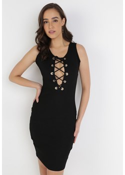 Czarna Sukienka Hysixera ze sklepu Born2be Odzież w kategorii Sukienki - zdjęcie 111124554