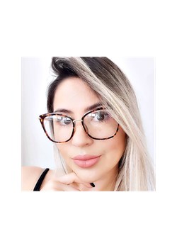 Okulary kocie do komputera damskie z filtrem BLUE Light zerówki 2574-1 ze sklepu Stylion w kategorii Okulary zerówki damskie - zdjęcie 111129330