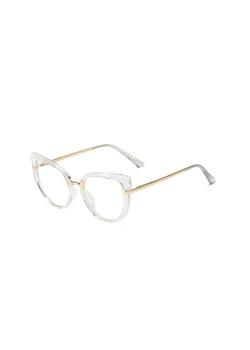 Okulary kocie do komputera damskie z filtrem BLUE Light zerówki 2582-5 ze sklepu Stylion w kategorii Okulary zerówki damskie - zdjęcie 111129344