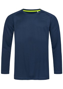 Longsleeve Sportowy, Koszulka, T-shirt z Długim Rękawem, Granatowy, Raglanowe Rękawy TSJNPLST8420LSmarinablue ze sklepu JegoSzafa.pl w kategorii T-shirty męskie - zdjęcie 111498574