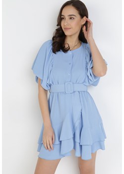 Niebieska Sukienka Zelinoe ze sklepu Born2be Odzież w kategorii Sukienki - zdjęcie 111502981