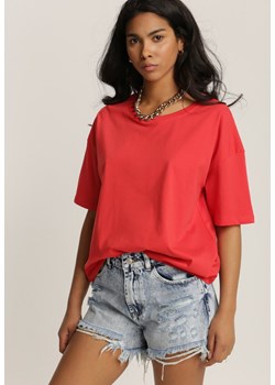 Czerwony T-shirt Clathera ze sklepu Renee odzież w kategorii Bluzki damskie - zdjęcie 111518383