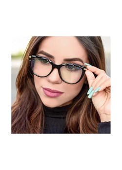 Okulary kocie do komputera damskie z filtrem BLUE Light zerówki 2571 ze sklepu Stylion w kategorii Okulary zerówki damskie - zdjęcie 111790990