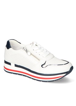 Sneakersy Marco Tozzi 2-23717-26 Białe/Granatowe lico ze sklepu Arturo-obuwie w kategorii Buty sportowe damskie - zdjęcie 111791122