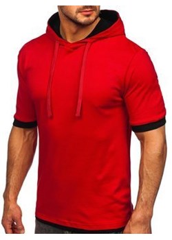 T-shirt męski bez nadruku czerwony Bolf 08 ze sklepu Denley w kategorii T-shirty męskie - zdjęcie 111860730