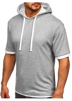 T-shirt męski bez nadruku szary Bolf 08 ze sklepu Denley w kategorii T-shirty męskie - zdjęcie 111860734
