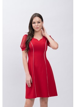 Sukienka z krótkimi rękawami z dekoltem v mini  ze sklepu Justmelove w kategorii Sukienki - zdjęcie 111930981