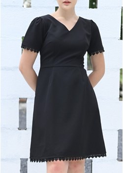 Sukienka w serek z krótkim rękawem mini  ze sklepu Justmelove w kategorii Sukienki - zdjęcie 111931491