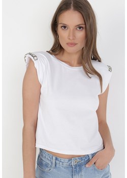 Biała Bluzka Idaphassea ze sklepu Born2be Odzież w kategorii Bluzki damskie - zdjęcie 111938911