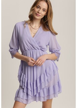 Liliowa Sukienka Nysethia ze sklepu Renee odzież w kategorii Sukienki - zdjęcie 112010761
