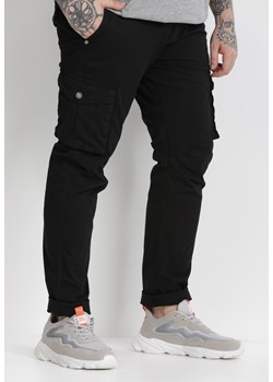 Czarne Spodnie Bojówki Tharea ze sklepu Born2be Odzież w kategorii Spodnie męskie - zdjęcie 112074662